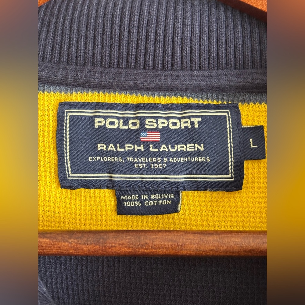 Vintage Polo Sport by Ralph Lauren polo shirt waffle knit 90’s men’s size large - Picture 5 of 5